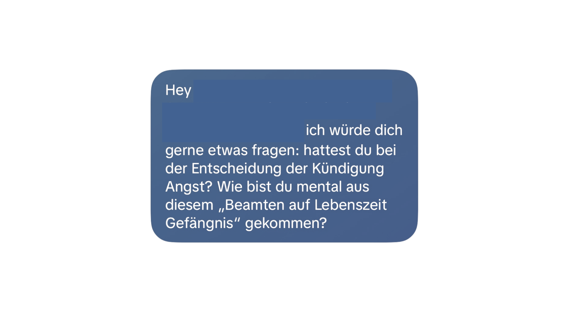 Eine Nachricht aus dieser Zeit